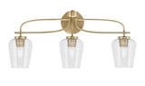 Cavella 3 Light Bubble Glass Vanity Light 26.75 Inch Length by Toltec - 3913-210
