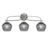 Cavella 3 Light Smoke Glass Vanity Light 27.5 Inch Length by Toltec - 3913-4622