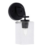 Cavella 1 Light Square Glass Wall Sconce 11.75 Inch Tall by Toltec - 3911-MB-530