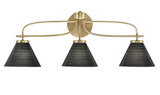 Cavella 3 Light Matrix Vanity Light 28.75 Inch Length by Toltec - 3913-4059