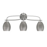 Cavella 3 Light Vanity Light with Metal Shade 26.25 Inch Length by Toltec - 3913-426