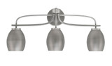 Cavella 3 Light Vanity Light with Metal Shade 26.25 Inch Length by Toltec - 3913-426