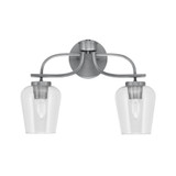 Cavella 2 Light Contemporary Vanity Light 17 Inch Length by Toltec - 3912-210