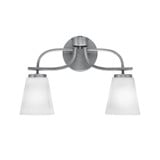 Cavella 2 Light Steel Vanity Light 16.5 Inch Length by Toltec - 3912-46