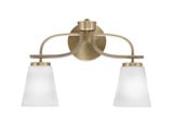 Cavella 2 Light Steel Vanity Light 16.5 Inch Length by Toltec - 3912-46