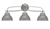 Cavella 3 Light Steel Vanity Light 28.5 Inch Length by Toltec - 3913-427