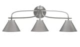 Cavella 3 Light Vanity Light with Metal Shade 28.5 Inch Length by Toltec - 3913-421