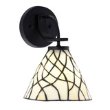 Cavella 1 Light Art Glass Wall Sconce 10.25 Inch Tall by Toltec - 3911-MB-9115