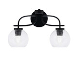 Cavella 2 Light Steel Vanity Light 17.5 Inch Length by Toltec - 3912-MB-4100