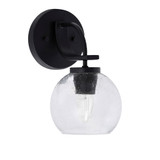 Cavella 1 Light Globe Glass Wall Sconce 10.25 Inch Tall by Toltec - 3911-MB-4100