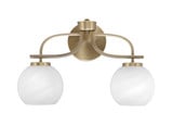 Cavella 2 Light Vanity Light 17.5 Inch Length by Toltec - 3912-41