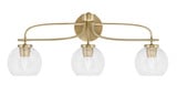 Cavella 3 Light Vanity Light 27.5 Inch Length by Toltec - 3913-4100