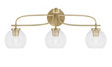 Cavella 3 Light Vanity Light 27.5 Inch Length by Toltec - 3913-4100
