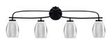 Cavella 4 Light Vanity Light 37 Inch Length by Toltec - 3914-MB-426-CH