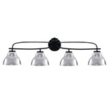 Cavella 4 Light Vanity Light 39.25 Inch Length by Toltec - 3914-MB-427-CH
