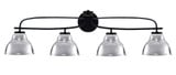 Cavella 4 Light Vanity Light 39.25 Inch Length by Toltec - 3914-MB-427-CH