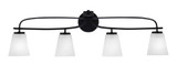 Cavella 4 Light Vanity Light 36.5 Inch Length by Toltec - 3914-MB-460