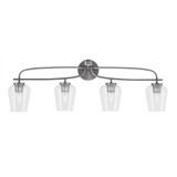 Cavella 4 Light Bubble Glass Vanity Light 36.75 Inch Length by Toltec - 3914-NAB-210
