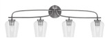 Cavella 4 Light Bubble Glass Vanity Light 36.75 Inch Length by Toltec - 3914-NAB-210