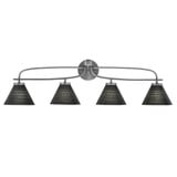 Cavella 4 Light Matrix Glass Vanity Light 10.25 Inch Tall by Toltec - 3914-NAB-4059