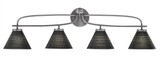 Cavella 4 Light Matrix Glass Vanity Light 10.25 Inch Tall by Toltec - 3914-NAB-4059