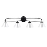 Cavella 4 Light Vanity Light 38.75 Inch Length by Toltec - 3914-MB-421-CH