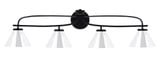 Cavella 4 Light Vanity Light 38.75 Inch Length by Toltec - 3914-MB-421-CH