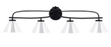 Cavella 4 Light Vanity Light 38.75 Inch Length by Toltec - 3914-MB-421-CH