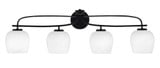 Cavella 4 Light Steel Vanity Light 37.75 Inch Length by Toltec - 3914-MB-4811