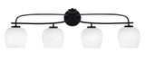 Cavella 4 Light Steel Vanity Light 37.75 Inch Length by Toltec - 3914-MB-4811