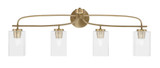 Cavella 4 Light Steel Vanity Light 36 Inch Length by Toltec - 3914-NAB-530