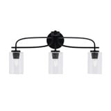 Cavella 3 Light Steel Vanity Light 25.5 Inch Length by Toltec - 3913-MB-300