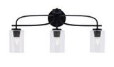 Cavella 3 Light Steel Vanity Light 25.5 Inch Length by Toltec - 3913-MB-300