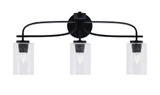 Cavella 3 Light Steel Vanity Light 25.5 Inch Length by Toltec - 3913-MB-300