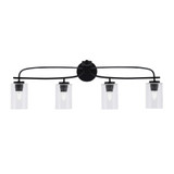 Cavella 4 Light Vanity Light 35.75 Inch Length by Toltec - 3914-MB-300
