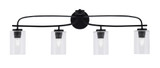 Cavella 4 Light Vanity Light 35.75 Inch Length by Toltec - 3914-MB-300