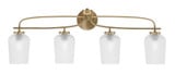 Cavella 4 Light Vanity Light 36.75 Inch Length by Toltec - 3914-NAB-4250