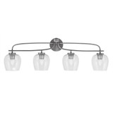 Cavella 4 Light Steel Vanity Light 11.25 Inch Tall by Toltec - 3914-NAB-4810