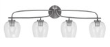 Cavella 4 Light Steel Vanity Light 11.25 Inch Tall by Toltec - 3914-NAB-4810