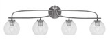 Cavella 4 Light Matrix Glass Vanity Light 37.75 Inch Length by Toltec - 3914-NAB-4100
