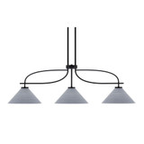 Cavella 3 Light Steel Medium Island Pendant 44.5 Inch Length by Toltec - 3936-MB-4002