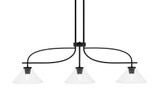 Cavella 3 Light Steel Small Island Pendant 42.25 Inch Length by Toltec - 3936-MB-304