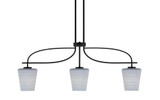 Cavella 3 Light Down Small Island Pendant 38.25 Inch Length by Toltec - 3936-MB-4032