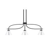 Cavella 3 Light Steel Small Island Pendant 38.75 Inch Length by Toltec - 3936-MB-421-CH