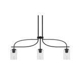 Cavella 3 Light Steel Island Pendant 36.5 Inch Length by Toltec - 3936-MB-300