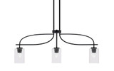 Cavella 3 Light Square Glass Island Pendant by Toltec - 3936-MB-530