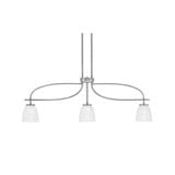 Cavella 3 Light Ribbed Glass Island Pendant 37 Inch Length by Toltec - 3936-500