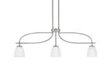 Cavella 3 Light Ribbed Glass Island Pendant 37 Inch Length by Toltec - 3936-500