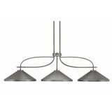 Cavella 3 Light Steel Medium Island Pendant 45.75 Inch Length by Toltec - 3936-GP-424
