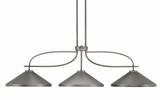 Cavella 3 Light Steel Medium Island Pendant 45.75 Inch Length by Toltec - 3936-GP-424